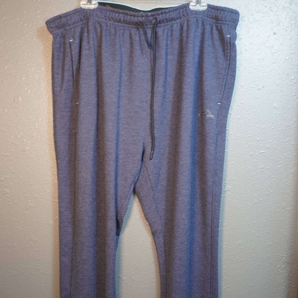 Eddie Bauer Men's Pants Relaxed Fit Heather Navy Lounge Drawstring Size XXL
